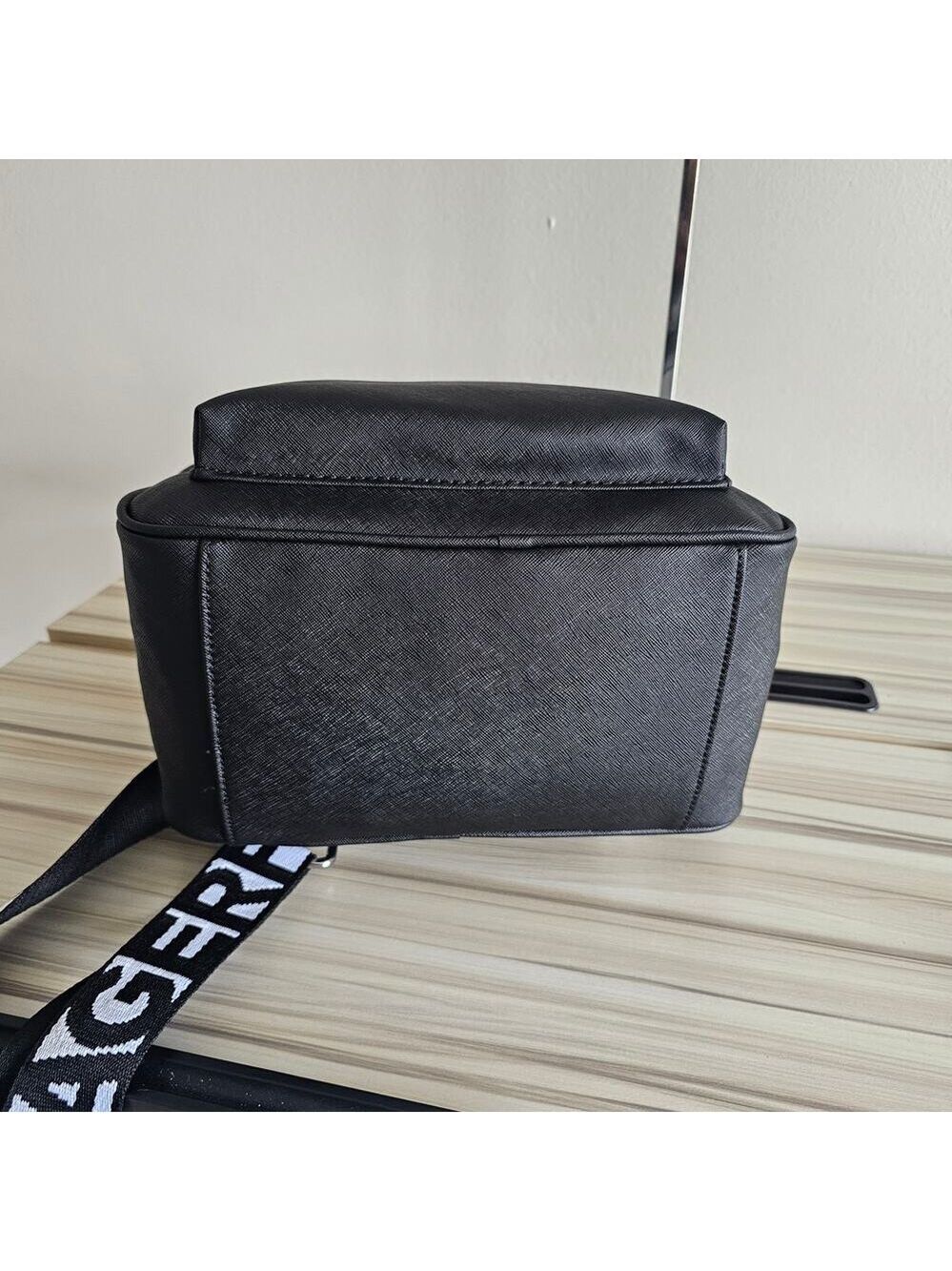 Karl Lagerfeld Paris Black Khloe Backpack - Picture 3 of 7